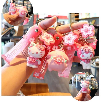 НОВЫЙ брелок Sanrio Sakura Melody, подвеска, рюкзак, брелок, ювелирные изделия, кукла, аксессуары из мультфильмов, милая маленькая модель подвески