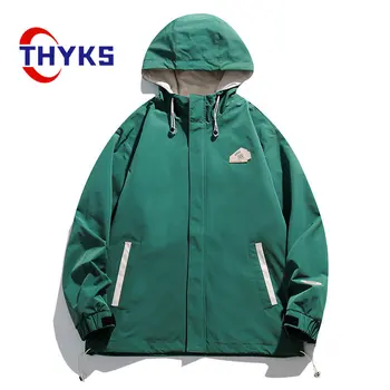 Весна 2023 Мужская походная куртка с капюшоном Корейский модный тренд Студенческая красивая верхняя одежда Ветрозащитные водонепроницаемые куртки Пальто Мужчины