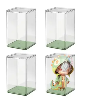 4 ШТ Прозрачная акриловая витрина для фигурок, модель куклы ручной работы, Коробка для слепых, Коробка для хранения игрушек, Подставка для дисплея по индивидуальному заказу