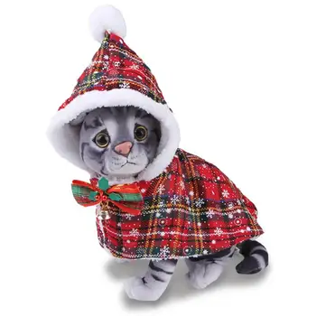 Рождественские наряды для домашних животных Милые костюмы для домашних животных на Рождество Наряды для кошек Верхняя одежда для фотосессий Рождество для прогулок на свежем воздухе