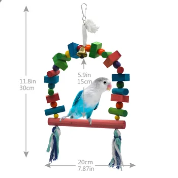 1 шт. игрушки для грызения попугаев, большие и средние палки для лазания, жалящие белки, кольца, качели