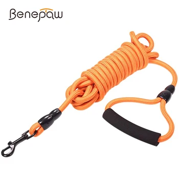 Benepaw Прочная веревка для собачьего поводка Удобная ручка из пенопласта Тренировочный поводок для домашних животных для маленьких средних и крупных собак Для плавания кемпинга на заднем дворе