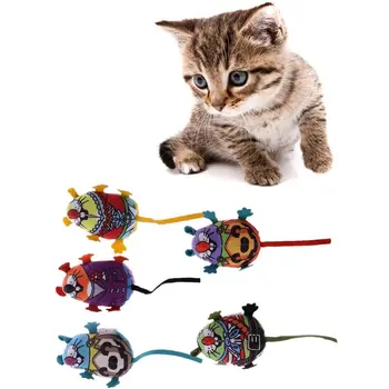 Пищащая Мышка-Игрушка для Кошек Colored Play-Ловушка для Комнатных Котят Кошек
