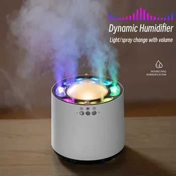 Увлажнитель воздуха с красочной светодиодной подсветкой Home 800 МЛ, креативная динамическая туманная комната, сильный туман, 6 сопел, ультразвуковой USB-ароматический диффузор