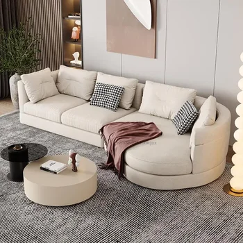 Изогнутый Тканевый уголок Nordic Sofa Technology Простой Современный Легкий Роскошный Дизайнерский диван для гостиной, мебель для дома Lounge Mobili
