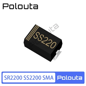 10 Шт POLOUTA SS2200 SR2200 2A 200V SMA SMD Диод Шоттки DIY Электронный Комплект Бесплатная Доставка Интегральная Схема Arduino Nano