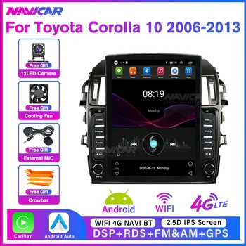 Автомобильное Радио Для Toyota Corolla 10 E140 E150 2006-2013 6G + 128G Автомобильный Приемник 2Din Android10 Мультимедийный Плеер Carplay GPS Навигация