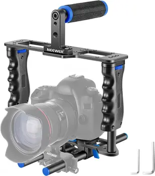 Комплект для создания видеозаписи Neewer Camera Video Cage Film из алюминиевого сплава Neewer для Цифровых зеркальных фотокамер и видеокамер Canon, Sony, Fujifilm и Nikon