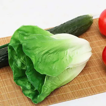Имитация салата-латука Кухонные Овощные листья Материал ПВХ Поддельная модель Овощей Реквизит для фотографий Декор кухонной витрины