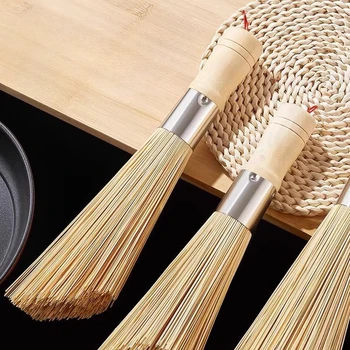 Натуральная старая бамбуковая щетка для кастрюль Современная простота Кухонные бытовые инструменты для уборки Креативная кухонная метла Бамбуковые щетки для чистки
