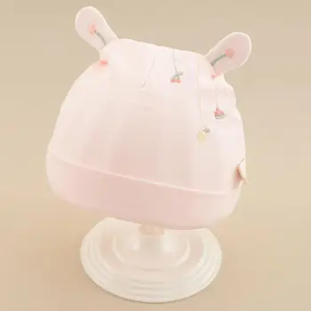 Модная стильная хлопчатобумажная шапочка для новорожденных, тонкая детская шапочка милой формы для малышей