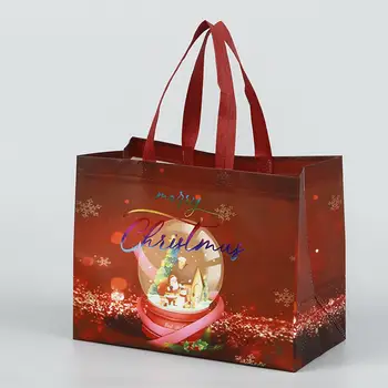 Праздничный подарочный пакет, Рождественский подарочный пакет с сюрпризом, праздничные многоразовые Рождественские подарочные пакеты с рисунком Санта-Клауса и Снеговика на Рождество