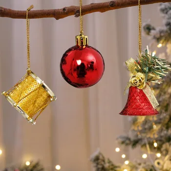 Новый рождественский кулон из пенопласта, принадлежности для праздничной вечеринки, рождественские украшения, подвеска в виде красного рождественского шара, сделай сам
