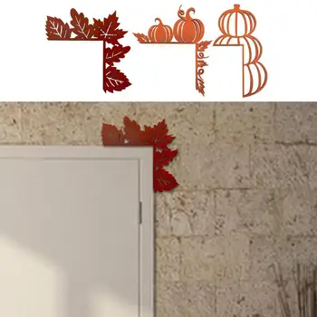 Деревянная Дверная Рама Угловое Осеннее Украшение кленовый лист тыква Дверная Рама Украшения декоративная дверная угловая вывеска подвесной домашний декор