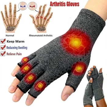 1 Пара Зимних компрессионных перчаток при артрите Перчатки для снятия боли при тяжелом Артрите Терапия Компрессионные перчатки для суставов пальцев