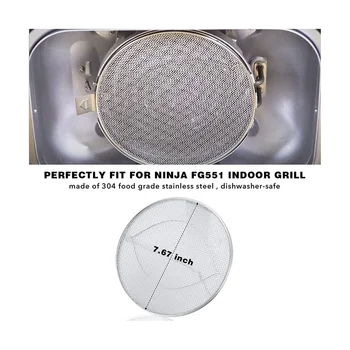 Защита от брызг для Ninja Foodi IG651, Брызги из нержавеющей стали, Многоразовые Аксессуары для гриля в помещении, Экран от брызг масла