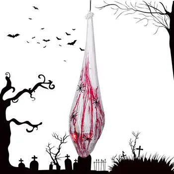 Анимированный Скелет, Страшный Скелет с паутиной, Дверная вывеска на Хэллоуин и дверной декор для вечеринки в честь Хэллоуина, внутренняя стена, газон