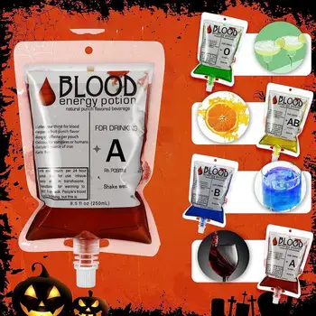Сумка для крови для напитков, сумка для напитков для косплея на Хэллоуин, аксессуары для вампиров на Хэллоуин, сумка для энергетических напитков, 20 упаковок, Многоразовая сумка для внутривенного вливания