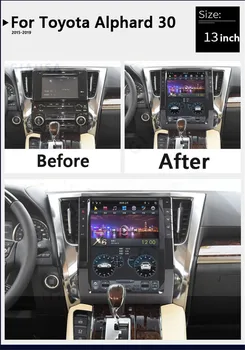 Для Toyota Alphard 30 Vellfire 30 2015-2020 Android Автомагнитола 2Din Стереоприемник Авторадио Мультимедийный Плеер GPS Навигатор