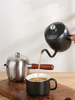 Кофейный чайник с гусиной шеей 500 МЛ Кофейник для ручного заваривания кофе из нержавеющей Стали Кофейник с длинной Гусиной шеей Кухонные Инструменты Посуда для кофе