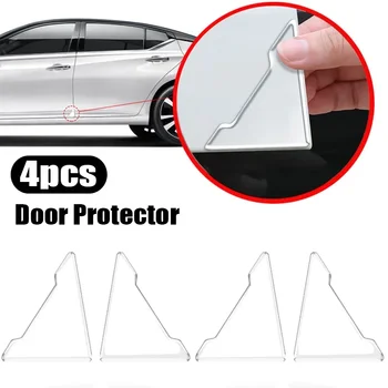 Универсальные защитные чехлы для угла двери автомобиля, прозрачный силиконовый протектор, наклейки против царапин, Защитная крышка двери