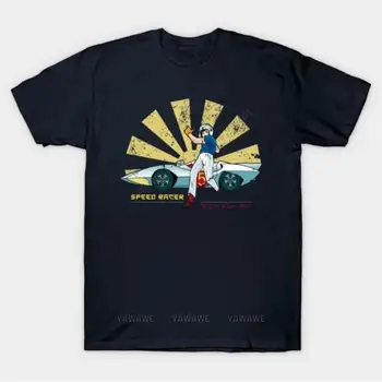 Новоприбывшая брендовая мужская хлопковая футболка с коротким рукавом top Speed Racer в стиле ретро в японском стиле, футболка унисекс с круглым вырезом, модная футболка
