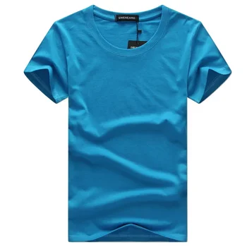 B5326 Повседневный стиль, Однотонные мужские футболки, Хлопковые темно-синие футболки обычного кроя, Летние топы, футболки, мужская одежда