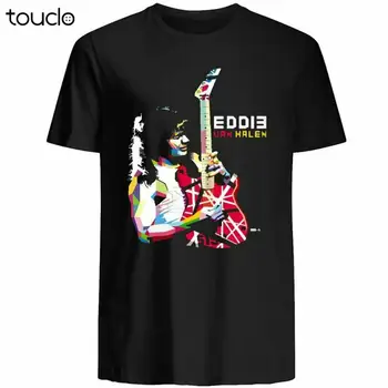 Eddie Van Halen Guitar Rip 1955 2020 Мужская Рубашка На заказ Aldult Teen Унисекс Цифровая Печать Мода Забавная Классика