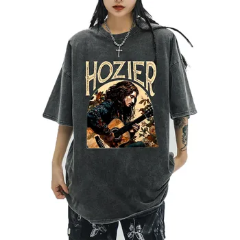Рубашки Wildflower Hozier, выстиранные, Одежда Hozier Tour 2023, хлопковые винтажные футболки Harajuku с круглым вырезом