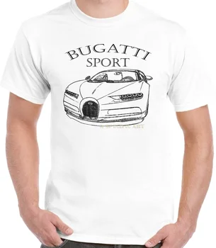 Вентилятор Bugatti Chiron Sport Car Draw Изобразительное искусство Графический дизайн Высококачественная футболка