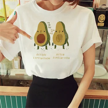Женская футболка Avocado top, манга, женская уличная одежда y2k harajuku, одежда