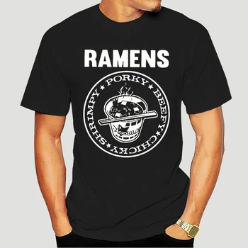 ¡ Camiseta RAMENS! -Camiseta de algodón de primera calidad con parodia para sopa de fideos, ¡divertido, canoa, Ramone! 5121X