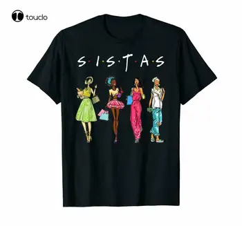 Афроамериканская женская футболка Sistas Queen Melanin из хлопка для девочек