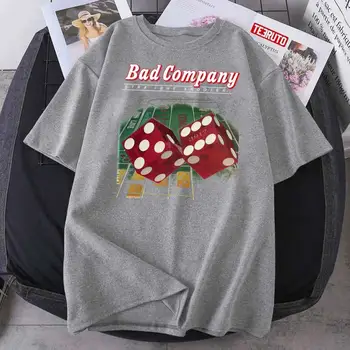 Группа Bad Company Dice 3917 Футболка Унисекс Спортивная Серая рубашка подарок H2418