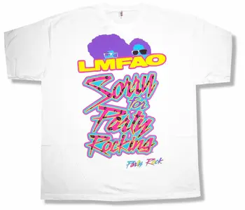 Новая официальная белая футболка LMFAO Sfpr Sorry For Party Rocking