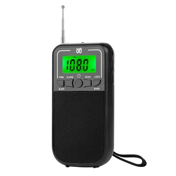 Цельнокроеное Платье Портативный AM FM SW Радио Транзисторное Радио Со Светодиодным Фонариком Черный Аварийный Карманный Walkman Радио Для Кемпинга На Открытом воздухе