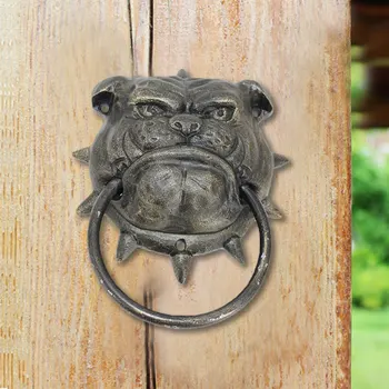 Дверной молоток в стиле ретро с бульдогом, дверной молоток в античном стиле, прочная дверная ручка, дверные молотки для сада / деревянного дома/фермерского дома