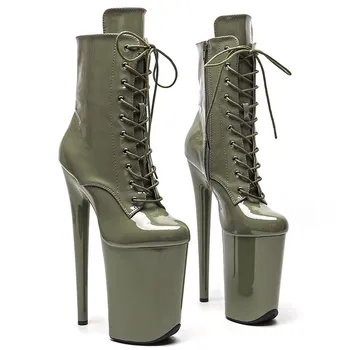 Auman Ale, новинка, 23 см/9 дюймов, верх из искусственной кожи, пикантные экзотические женские ботинки на платформе и высоком каблуке, обувь для танцев на шесте, 138