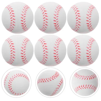 6 шт. Тренировочные бейсбольные мячи Игрушки для софтбола Тренировочные бейсбольные мячи из полиуретана Тренировочные бейсбольные мячи для ударов