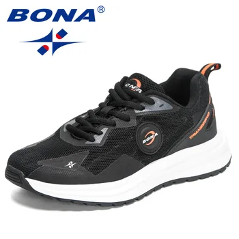 BONA 2023, Новые дизайнерские классические кроссовки для ходьбы, мужская повседневная обувь, нескользящие уличные кроссовки, мужские износостойкие кроссовки для бега, удобные
