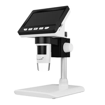 4,3-дюймовый ЖК-Цифровой Микроскоп Coin Microscope 1000X, с 8 Регулируемыми светодиодными лампами, Вид с ПК с Регулируемым Держателем