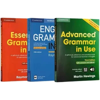 3 книги Cambridge Elementary English Grammar Advanced Essential English Grammar In Use Профессиональная книга для подготовки к тестированию по английскому языку