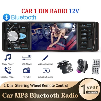 Автомобильное радио 1din Стерео Mp5 Mp3 Bluetooth Радио Fm Usb Авторадио 4,1 Дюймов Поддержка Заднего Вида Mirrolink Управление Рулевым колесом