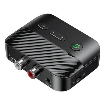 Bluetooth 5.3 Автомобильный аудиоадаптер AUX Приемник 3,5 мм Беспроводной громкой связи Музыкальный аудиоадаптер для автомобильных динамиков и телевизоров Прочный