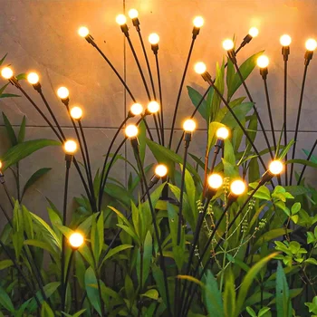 Наружные светодиодные солнечные фонари, водонепроницаемые Starburst, 2-режимные солнечные фонари-светлячки, газонная лампа, садовая лампа для декоративного ландшафта на дорожке