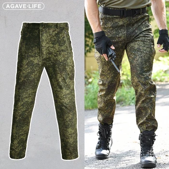 Уличные тактические брюки Мужские военные охотничьи брюки Армейский камуфляж Износостойкие Альпинистские брюки Боевые брюки С наколенниками
