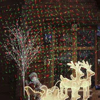 Рождественский проектор Лазерный луч Наружный проекционный свет в виде красной зеленой звезды Водонепроницаемый ландшафтный лазерный прожектор для праздничного декора