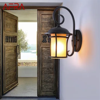 · AFRA Наружный настенный светильник, Классические светодиодные бра, Ретро-лампа, Водонепроницаемая IP65, Декоративная для дома, виллы на крыльце