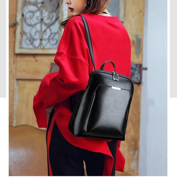 Винтажный рюкзак Женский Брендовый Кожаный женский рюкзак Большой емкости Школьная сумка для девочек Сумки на плечо для отдыха для женщин 2023