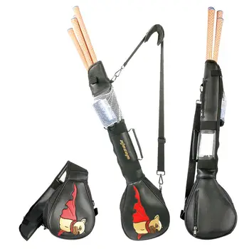 Легкая черная сумка для переноски гольфа из искусственной кожи, сумка для гольфа, переносная сумка для оружия для гольфа